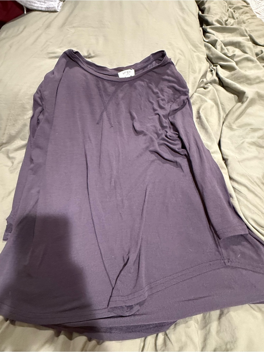 Waffle Thermal Long Sleeve Top - Grey